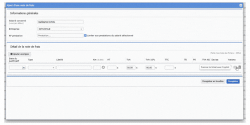 Vidéo de démonstration de l'automatisation des notes de frais à partir d'une photo